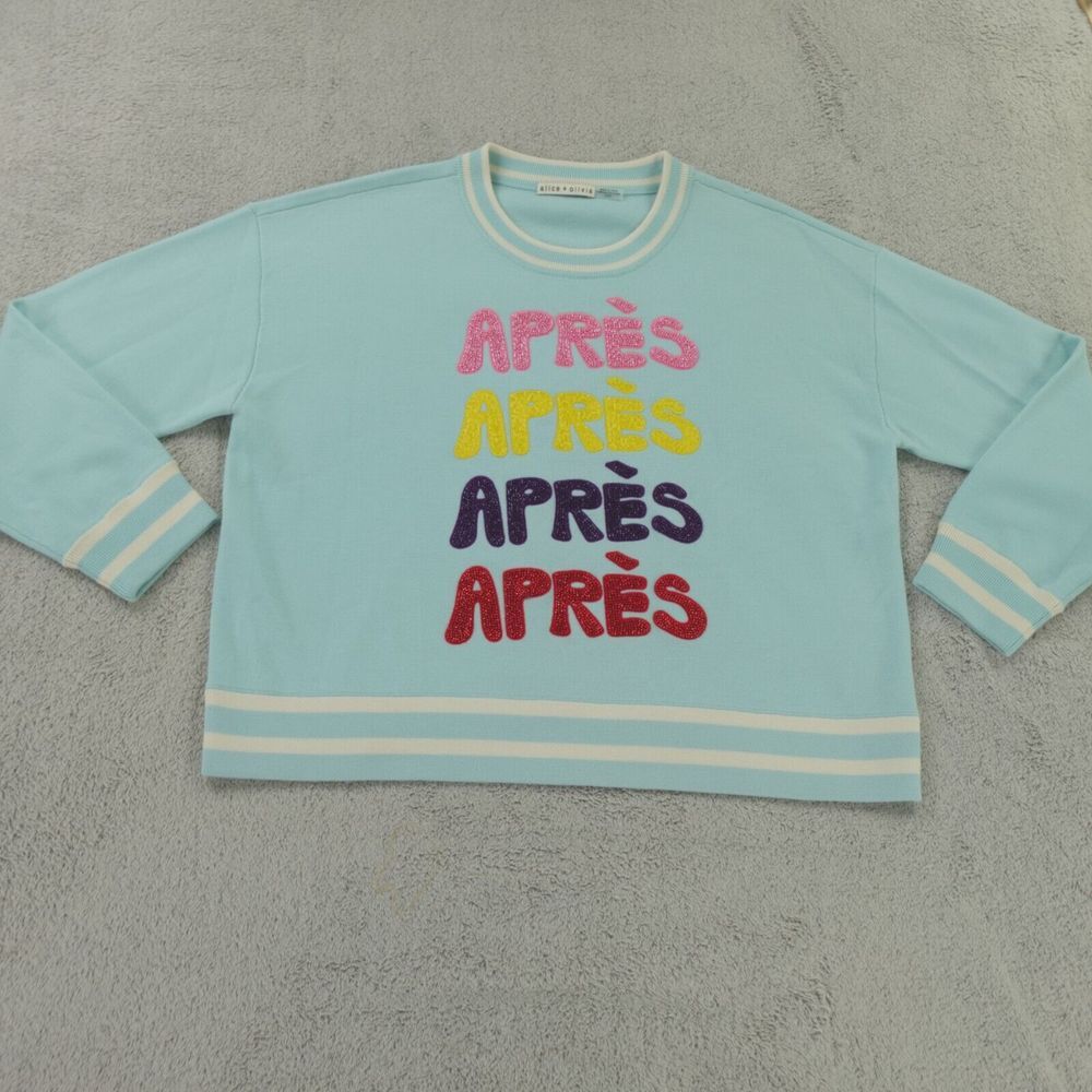 Alice Olivia Sweater Apres Gleeson Beaded‎ Wool